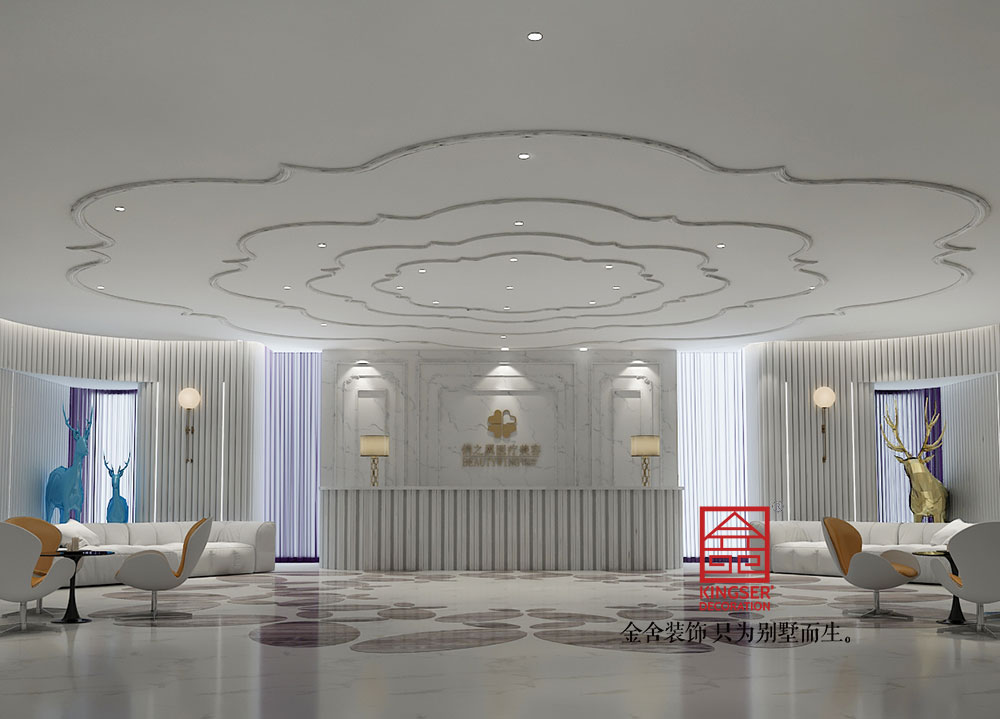 石家莊工裝設計-俏之翼美容院-裝修效果圖