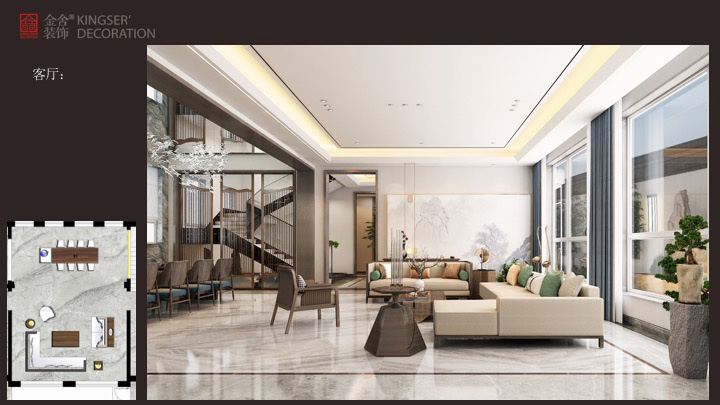 深澤自建別墅裝修設計中式風格效果圖