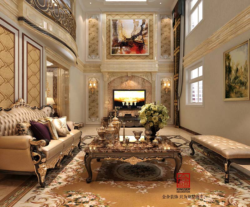 保定裝修香邑瀾山270平米歐式風格效果圖