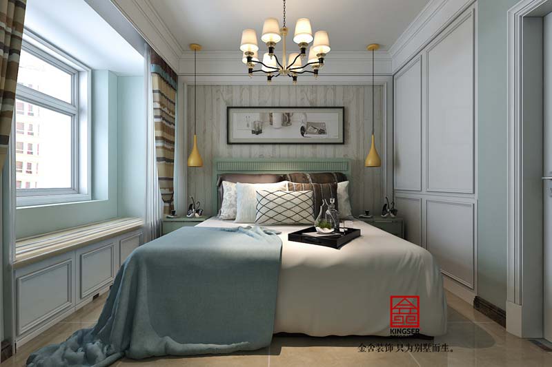 國賓壹號108平米清新美式裝修設計