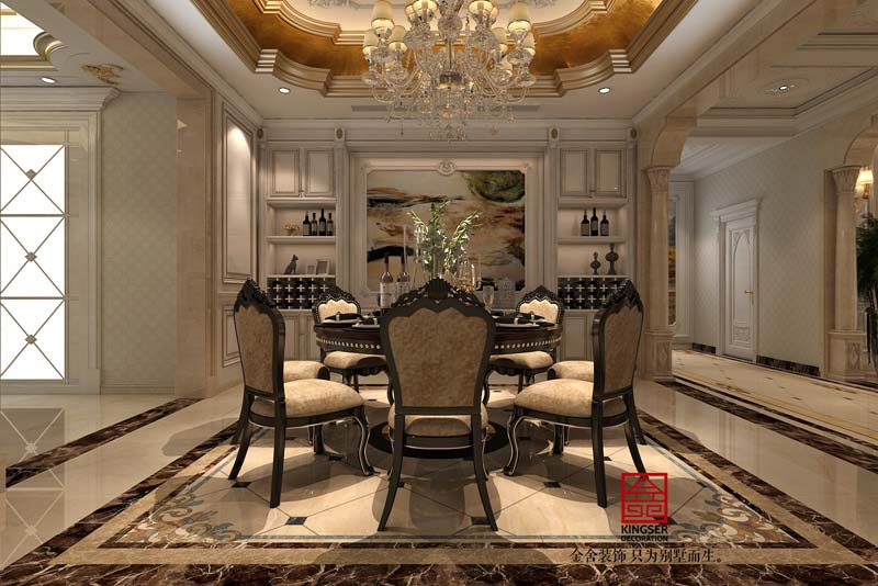 御龍灣裝修設(shè)計(jì)200平米歐式風(fēng)格效果圖