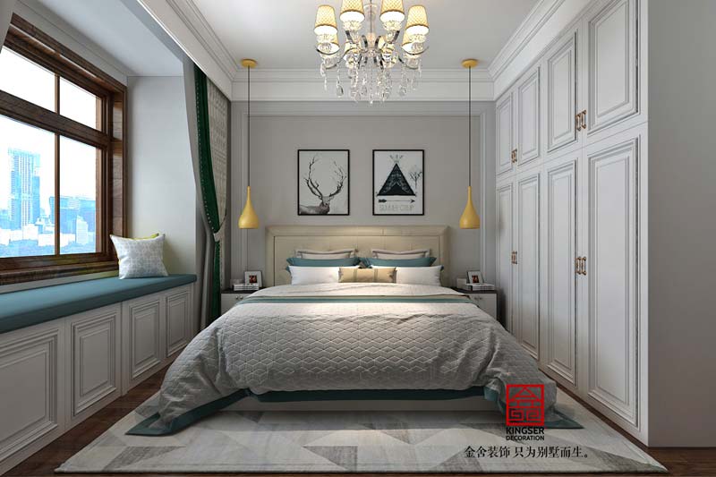 國賓壹號139平裝修美式風格效果圖