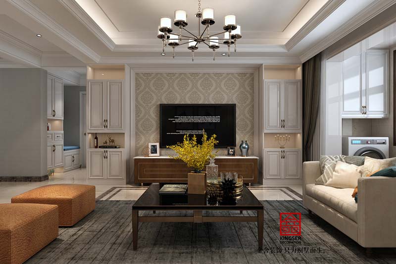 國賓壹號139平裝修美式風格效果圖