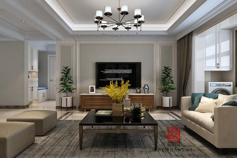 國賓壹號139平裝修-美式風格-效果圖