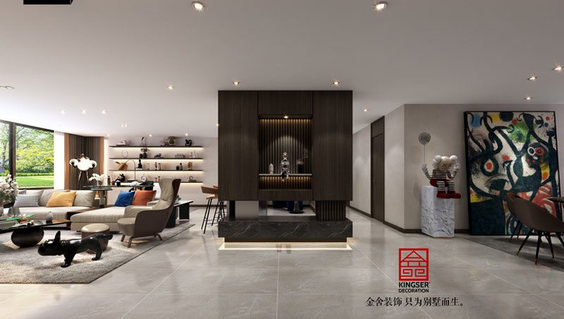 中冶德賢公館208㎡港式輕奢裝修方案