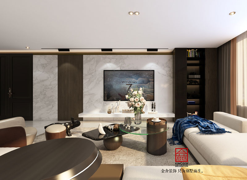 中冶德賢公館208㎡港式輕奢裝修方案