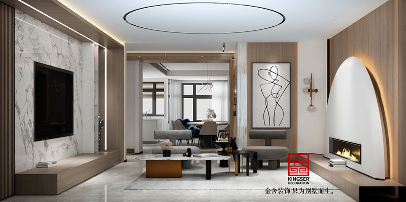 榮盛華府裝修設(shè)計(jì)-180㎡-極簡效果圖