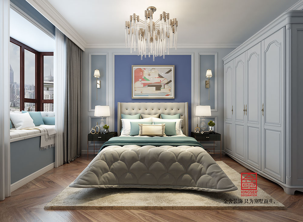 維多利亞135平米輕奢風(fēng)格裝修-臥室
