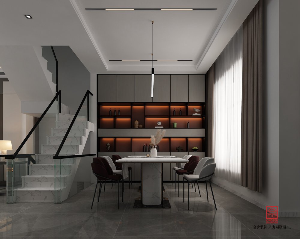 中央云著304平現代風格裝修-餐廳