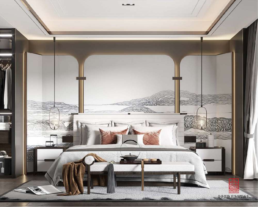 中央云著347平中式風(fēng)格裝修-臥室