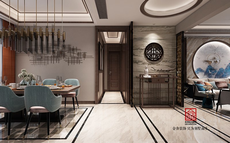 金悅府200平米新中式裝修-玄關