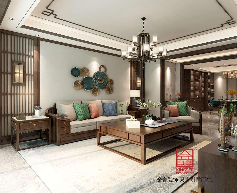 融創中心180平米新中式風格-客餐廳