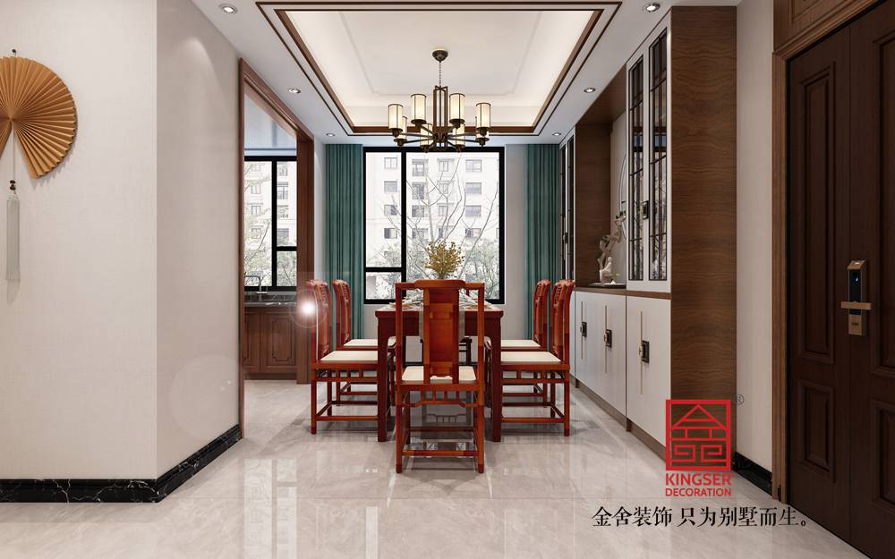 融創中心125平米新中式風格裝修-餐廳