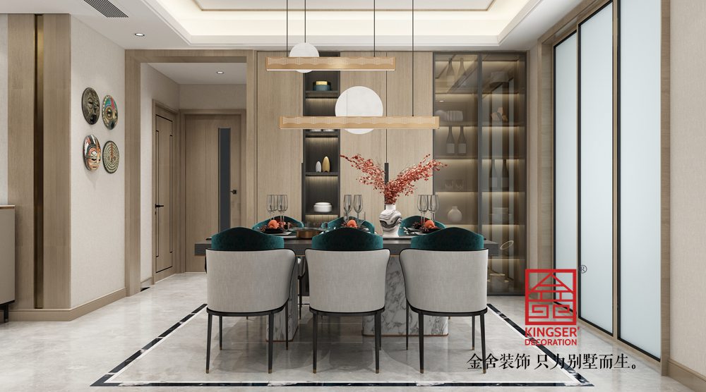 融創中心180平米新東方風格裝修-餐廳