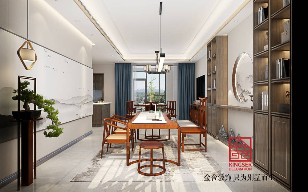 萬合名著260平米新中式風格裝修-餐廳