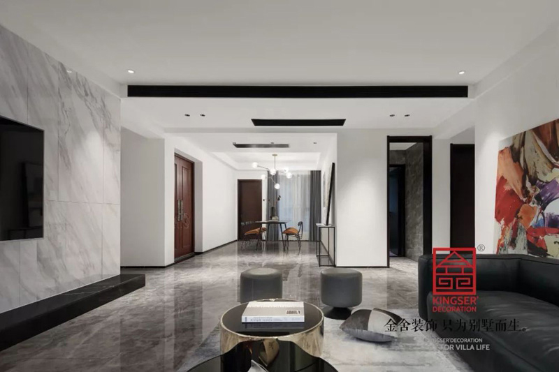 天山九峯裝修北歐風格客廳實景圖