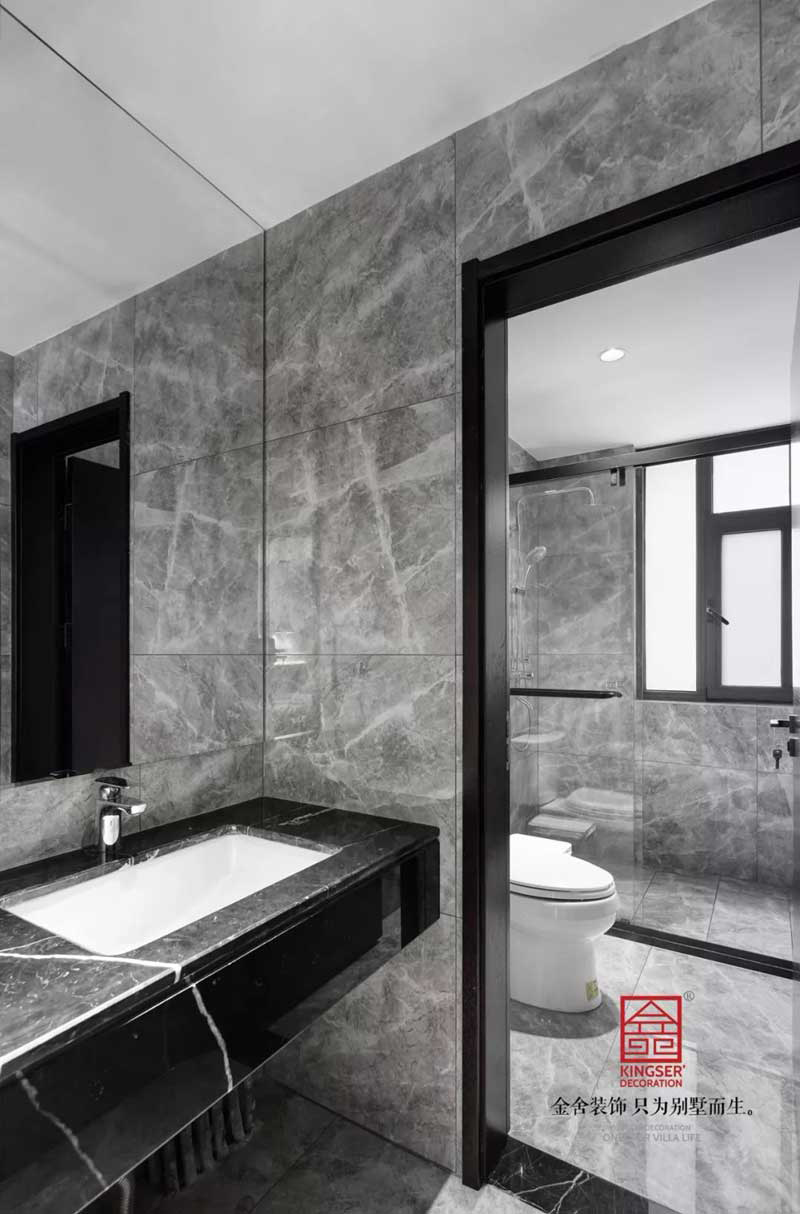 天山九峯裝修北歐風格衛生間實景圖