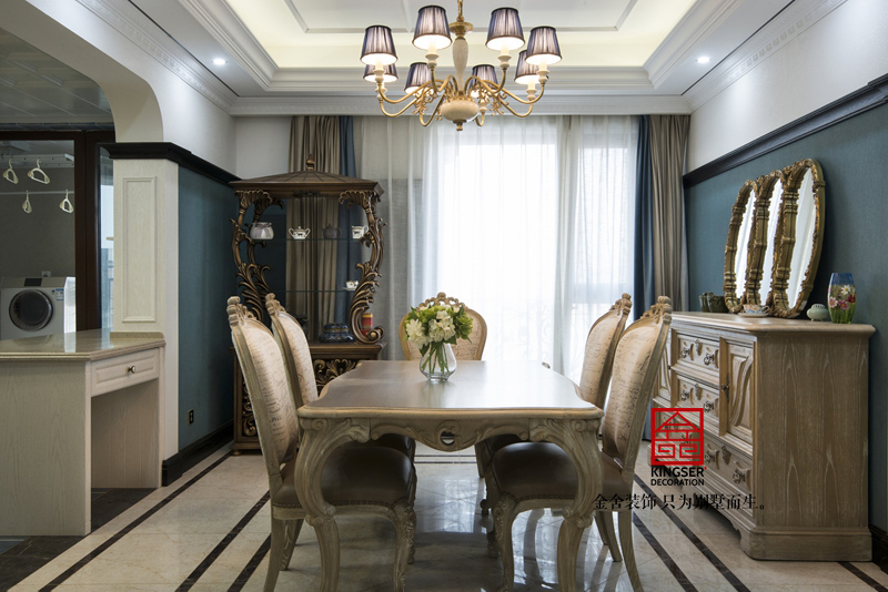 天山九峯美式風格餐廳裝修實景圖