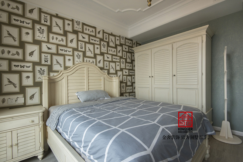 天山九峯美式風格臥室裝修實景圖