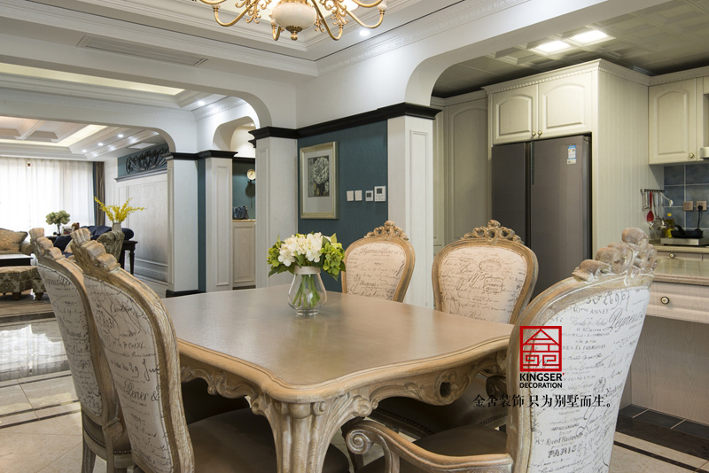 天山九峯美式風格餐廳裝修實景圖