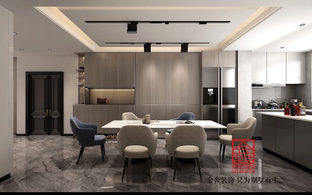 融創中心180平米現代輕奢風格-餐廳