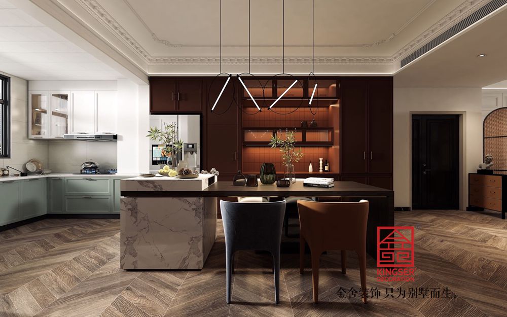 融創中心180平米法式復古裝修-餐廳