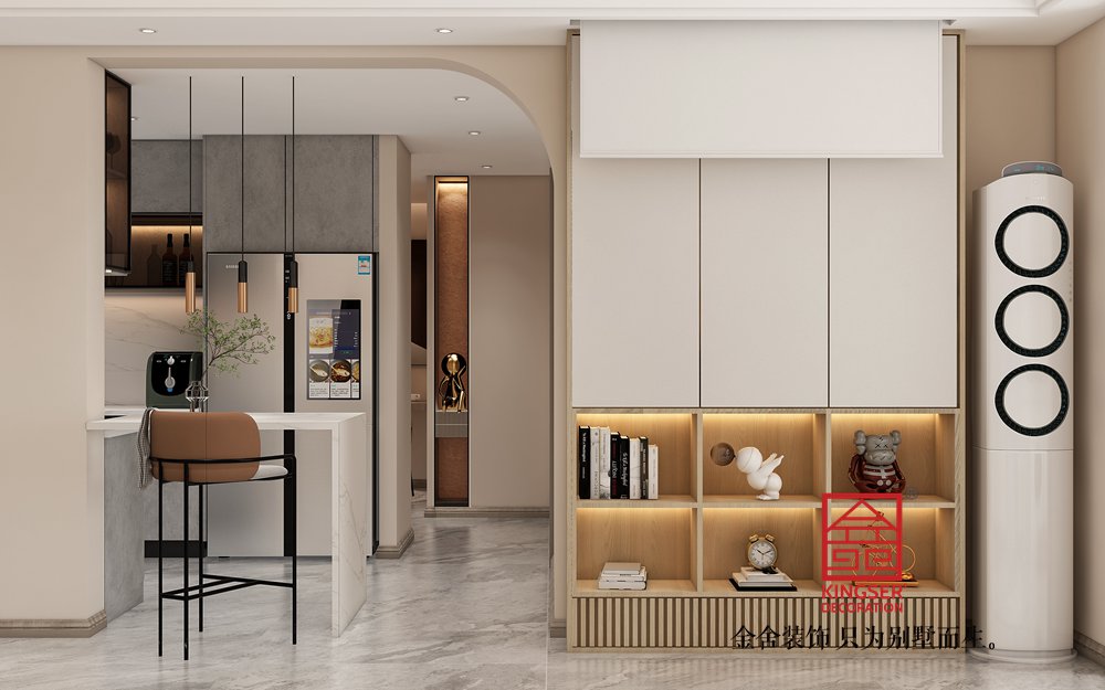 天山熙湖二期91平米-現代極簡風格-客餐廳