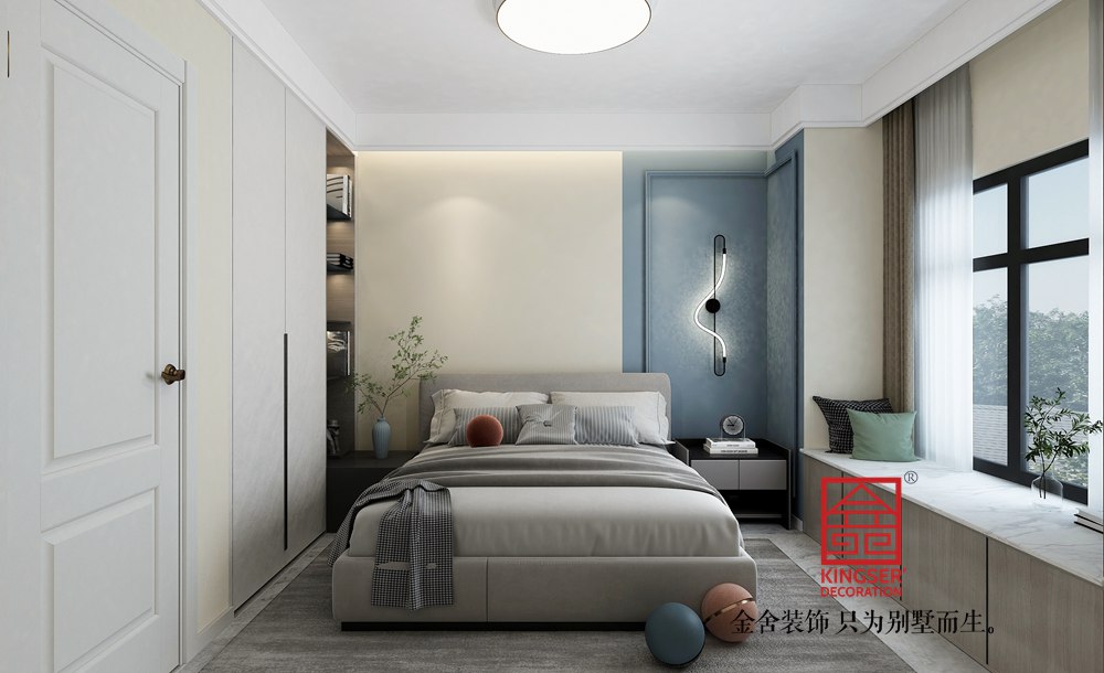 天山熙湖二期91平米-現代極簡風格-臥室