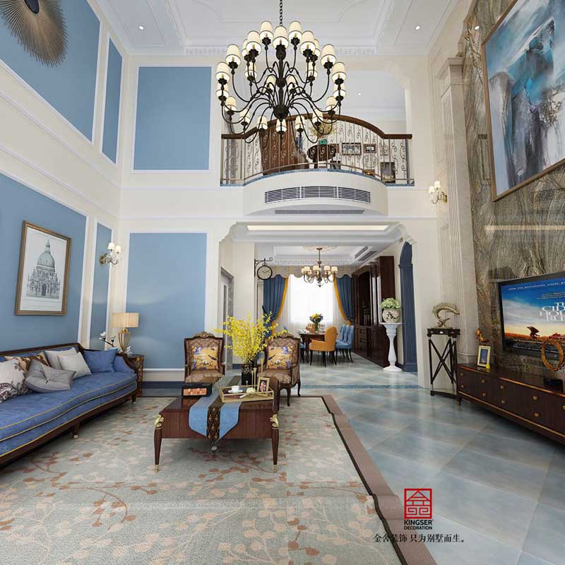 碧桂園280平米美式風格裝修設計