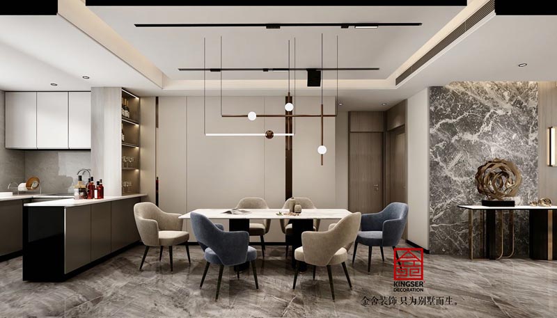 融創(chuàng)中心180平現(xiàn)代輕奢風(fēng)格裝修效果圖