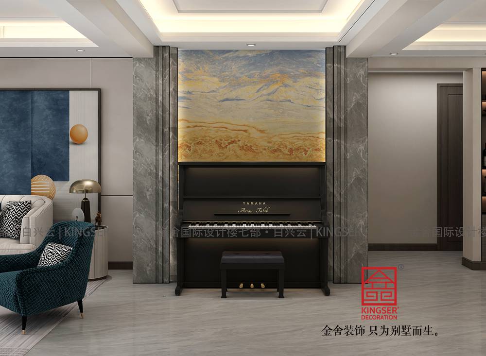 榮盛華府178平米現代輕奢風格裝修-玄關