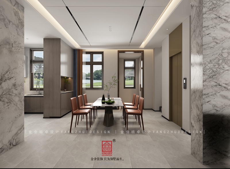 西山林語322平米現代簡約風格裝修-餐廳