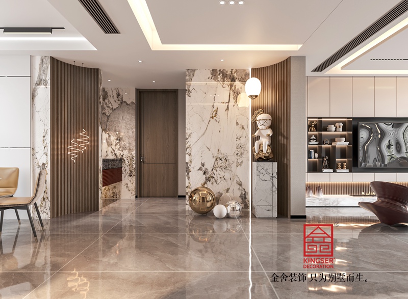 東南智匯城150平米輕奢風格裝修-玄關