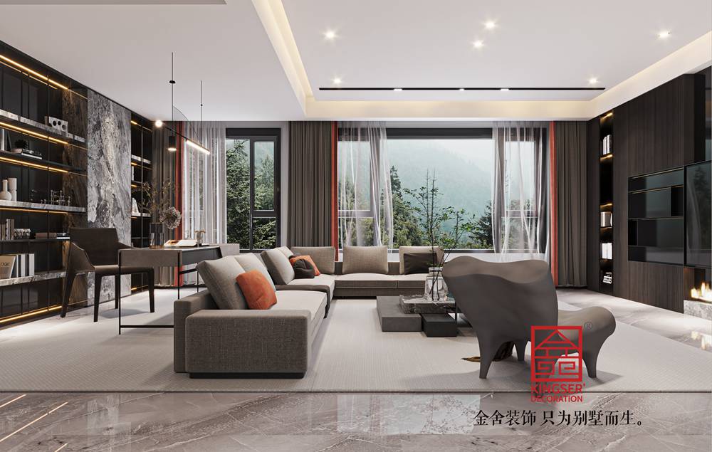 綠城誠園186平米現代簡約風格裝修-客廳