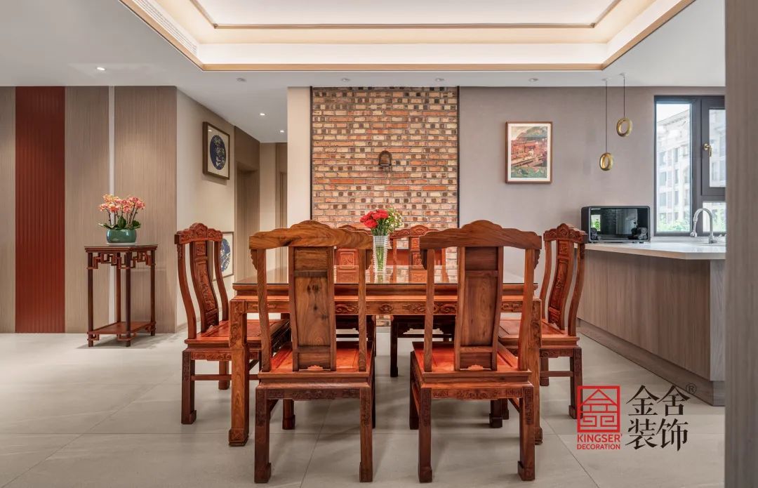 君悅府150平米中式風格裝修-餐廳