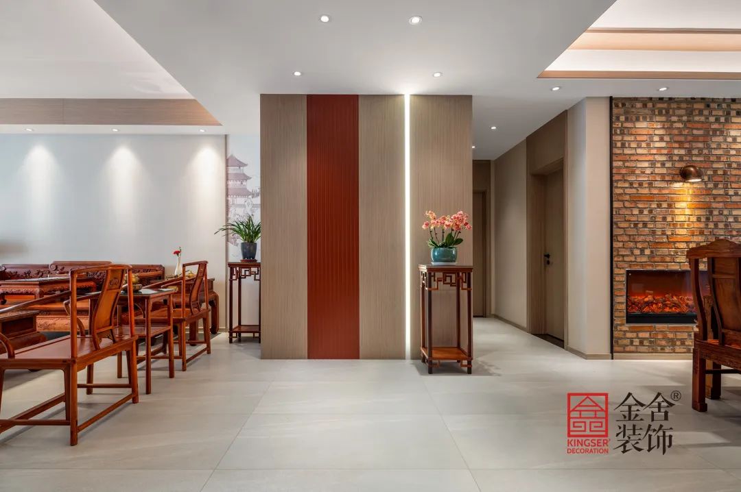 君悅府150平米中式風格裝修-玄關