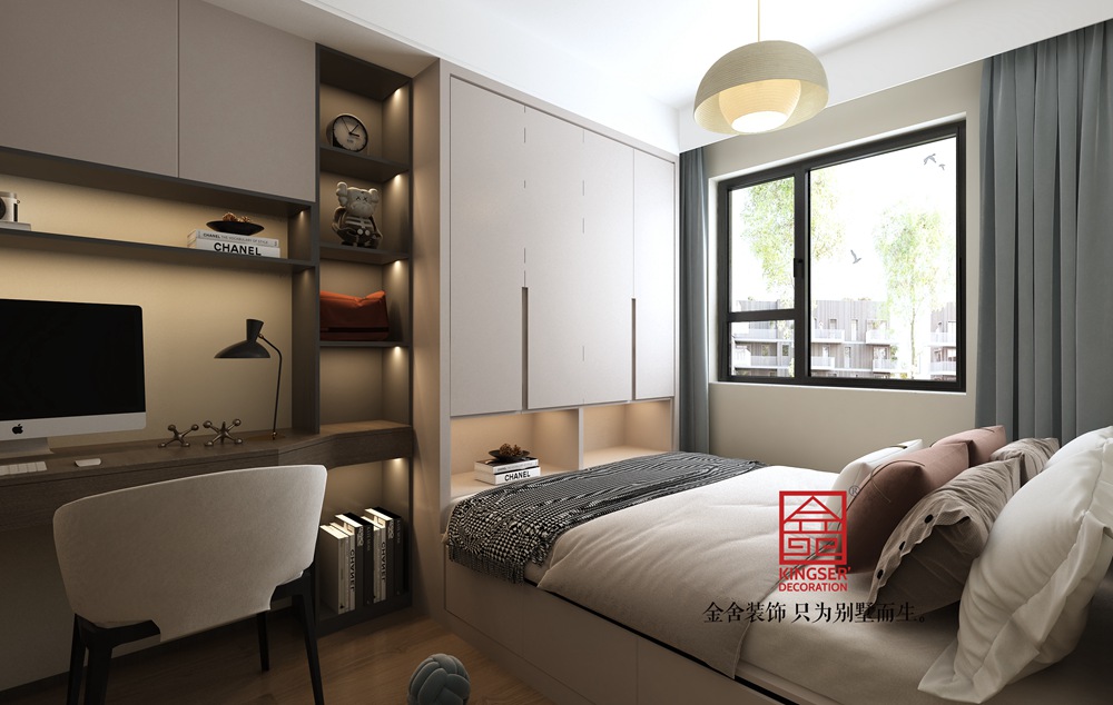 九里晴川143平米下疊現代風格裝修-臥室