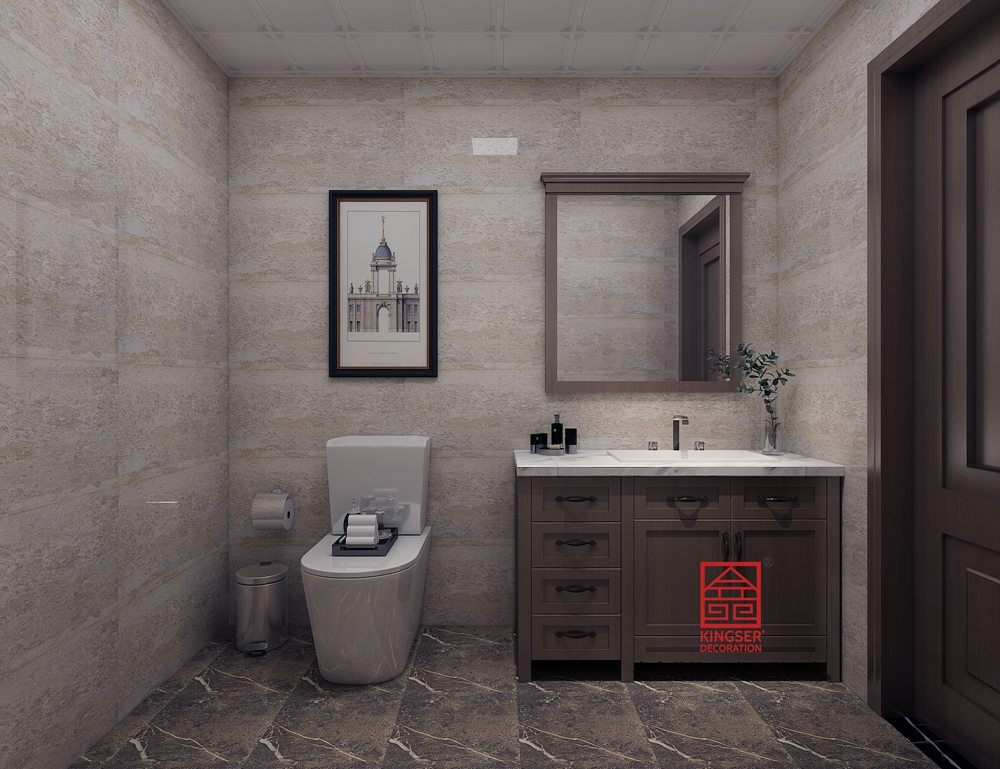 九里晴川144平米現代美式風格裝修-衛生間