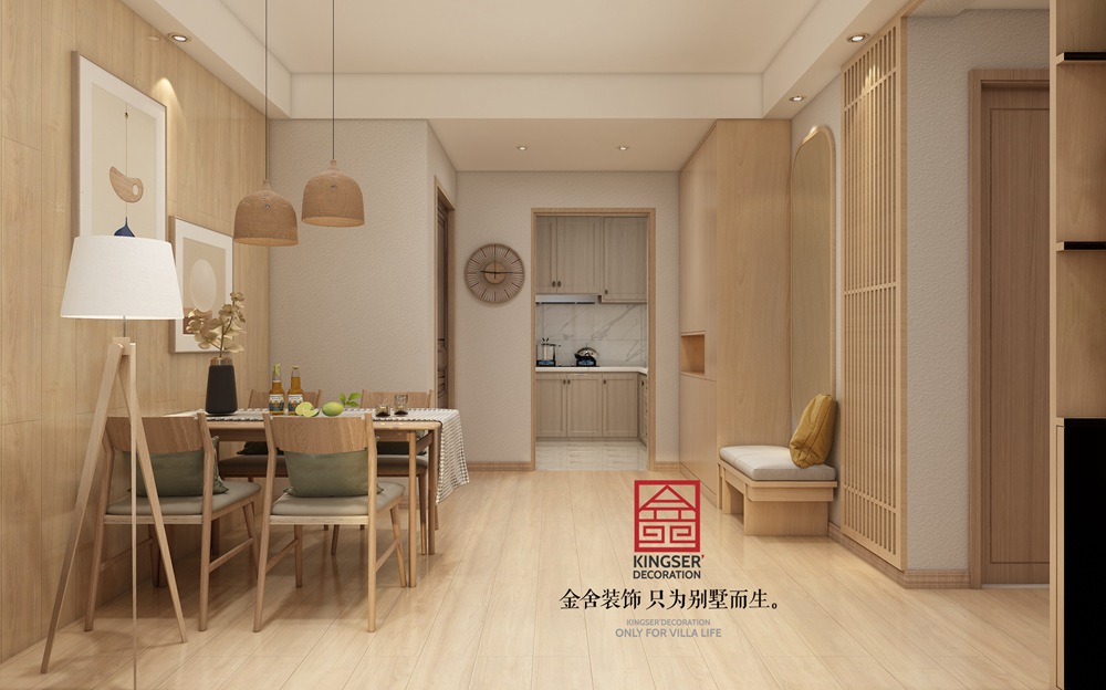 國赫天著89平米原木風格裝修-餐廳