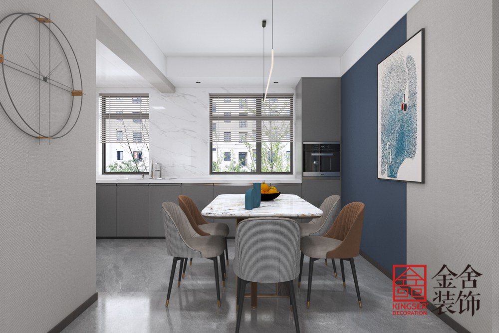 林蔭春天130平現(xiàn)代簡(jiǎn)約裝修-餐廳