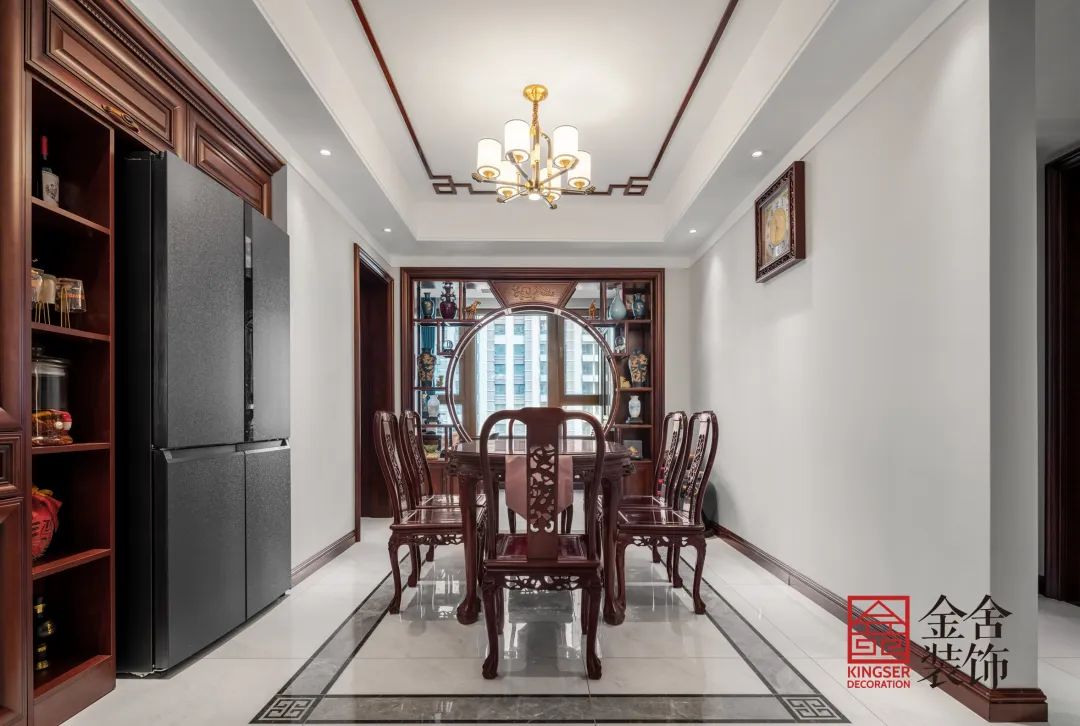 榮盛華府160平米新中式風(fēng)格裝修-餐廳
