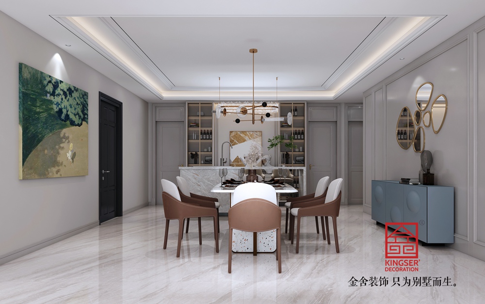 利航棠樾府265平米現代輕奢風格裝修-餐廳