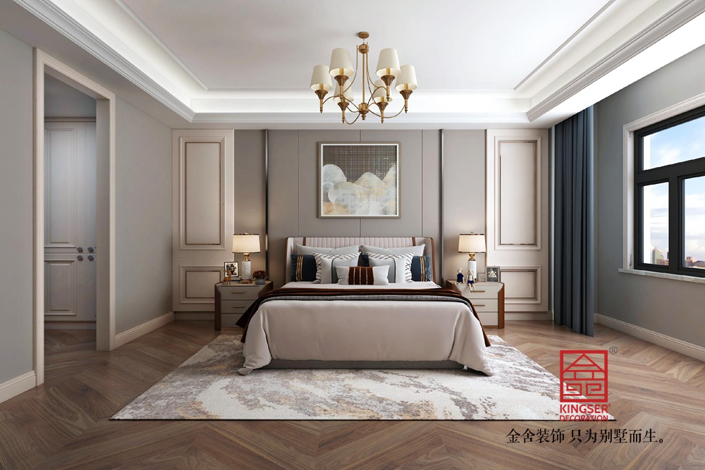 利航棠樾府265平米現代輕奢風格裝修-臥室