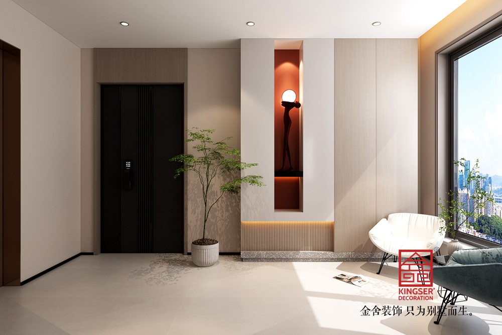 國仕山138平米現代極簡風格裝修-陽臺