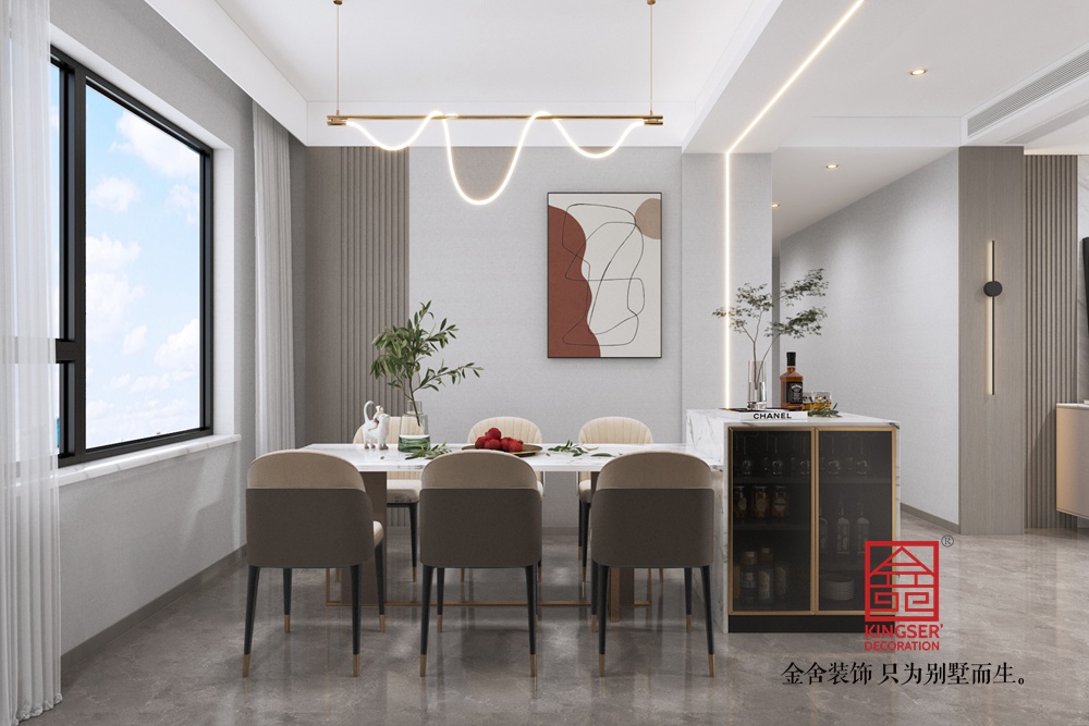 錦江府188平米現(xiàn)代風(fēng)格裝修-餐廳