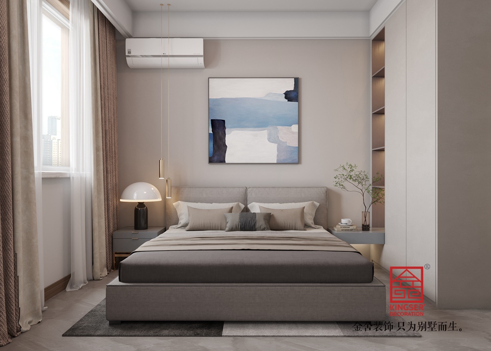 國仕山123平米現代簡約風格裝修-臥室