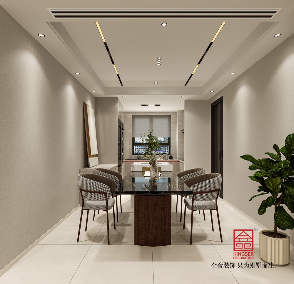 國仕山151平米現代簡約風格裝修-餐廳