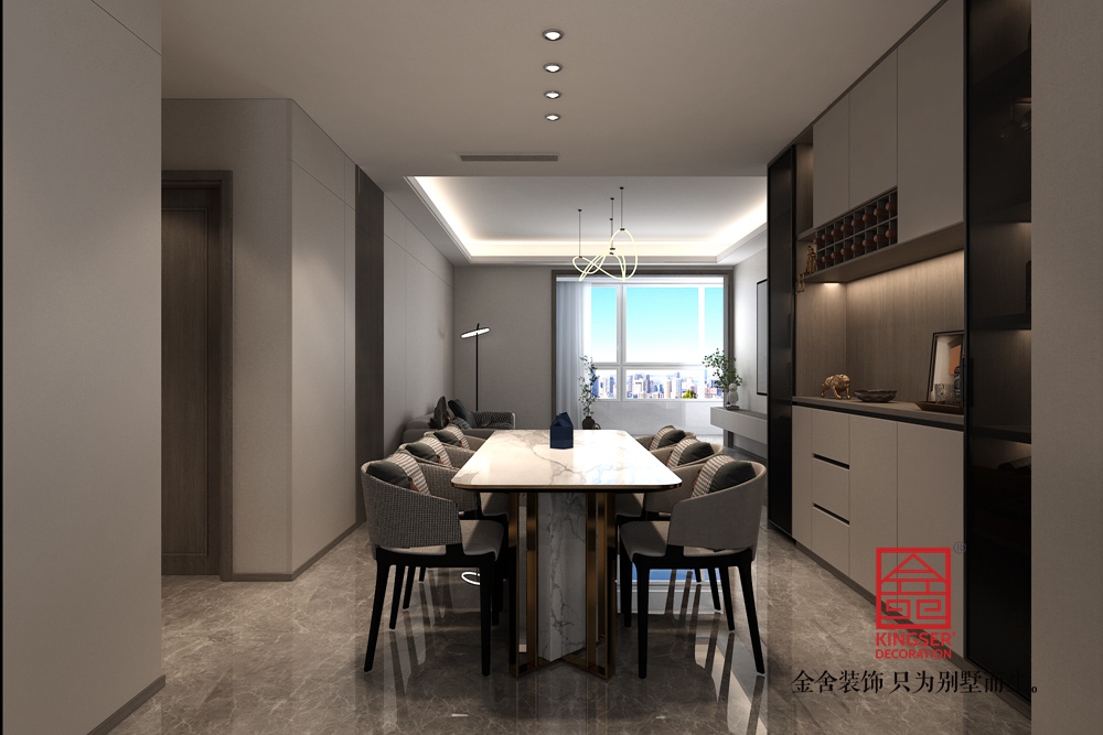 國仕山146平米現代簡約風格裝修-餐廳