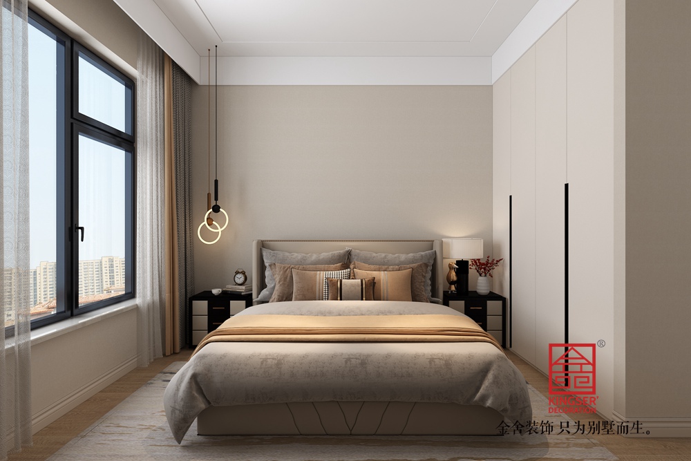 國仕山146平米現代簡約風格裝修-臥室