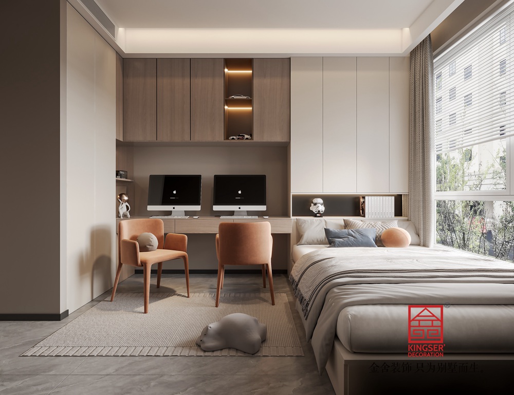 國仕山171平米現代簡約風格裝修-臥室